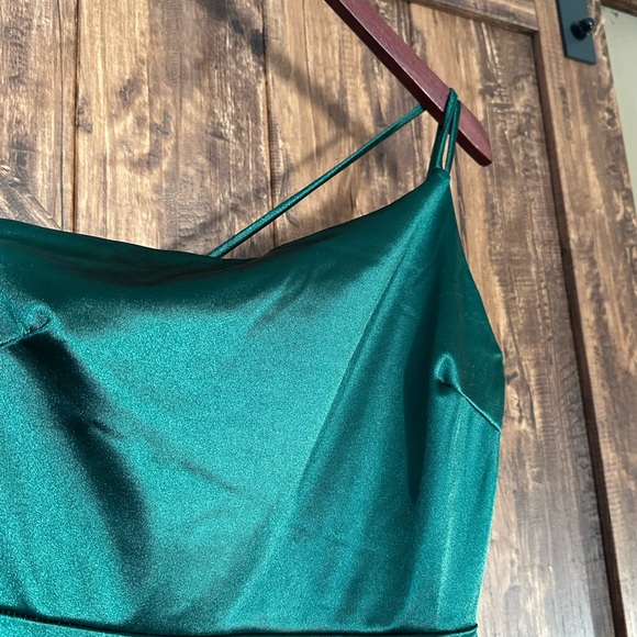 Windsor Teal One Shoulder Dress - Picture 2 of 4